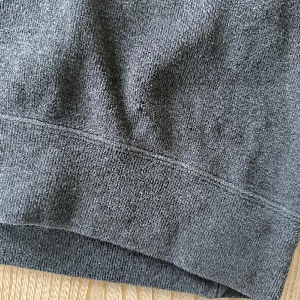 90's‎ Polo Ralph Lauren Men's Med Grey Knit Shawl Collar Sweater Pullover *flaw